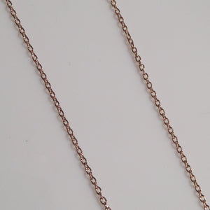 18" 14Kt Rose Gold Cable Style Chain