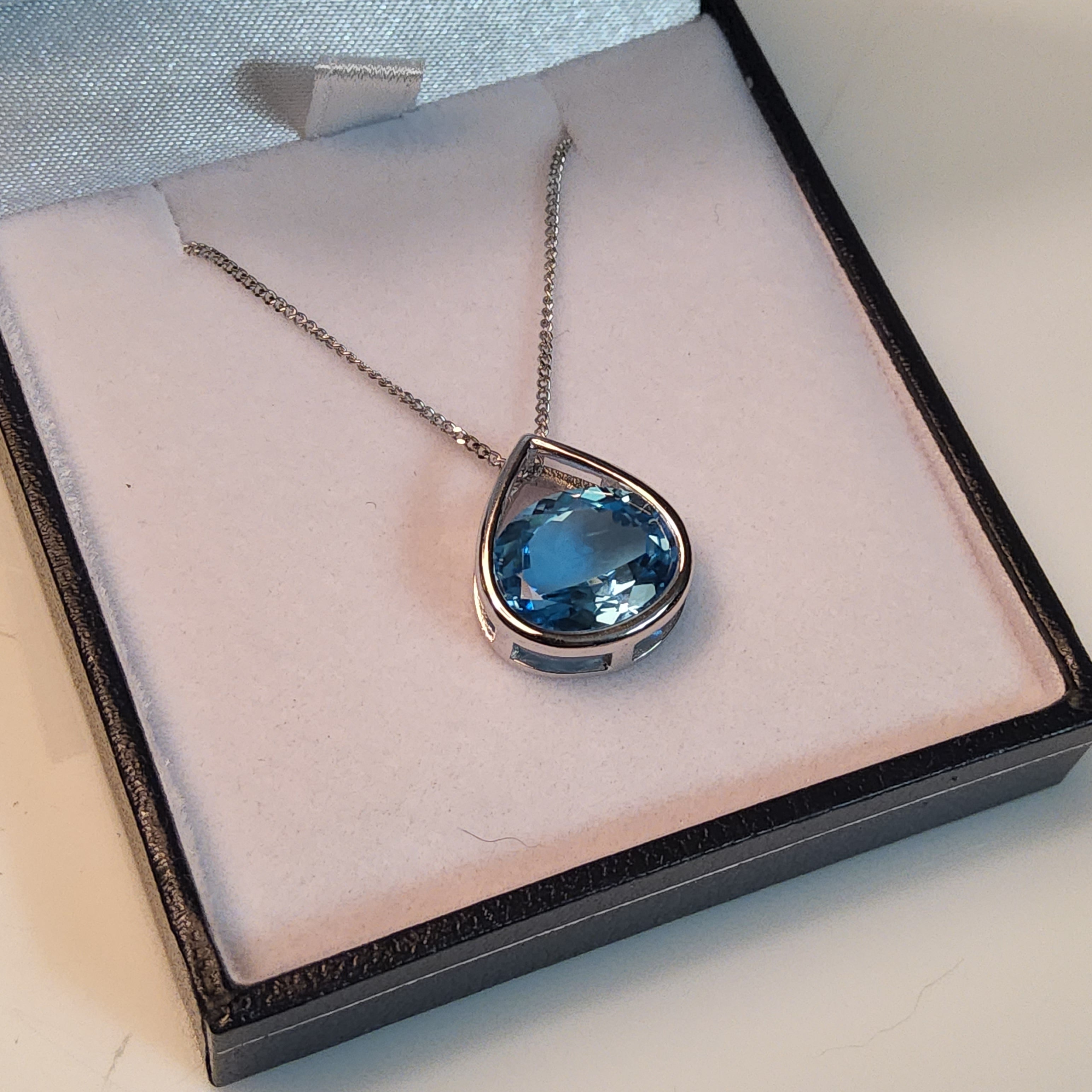 Blue Topaz Pendant - P2038BT