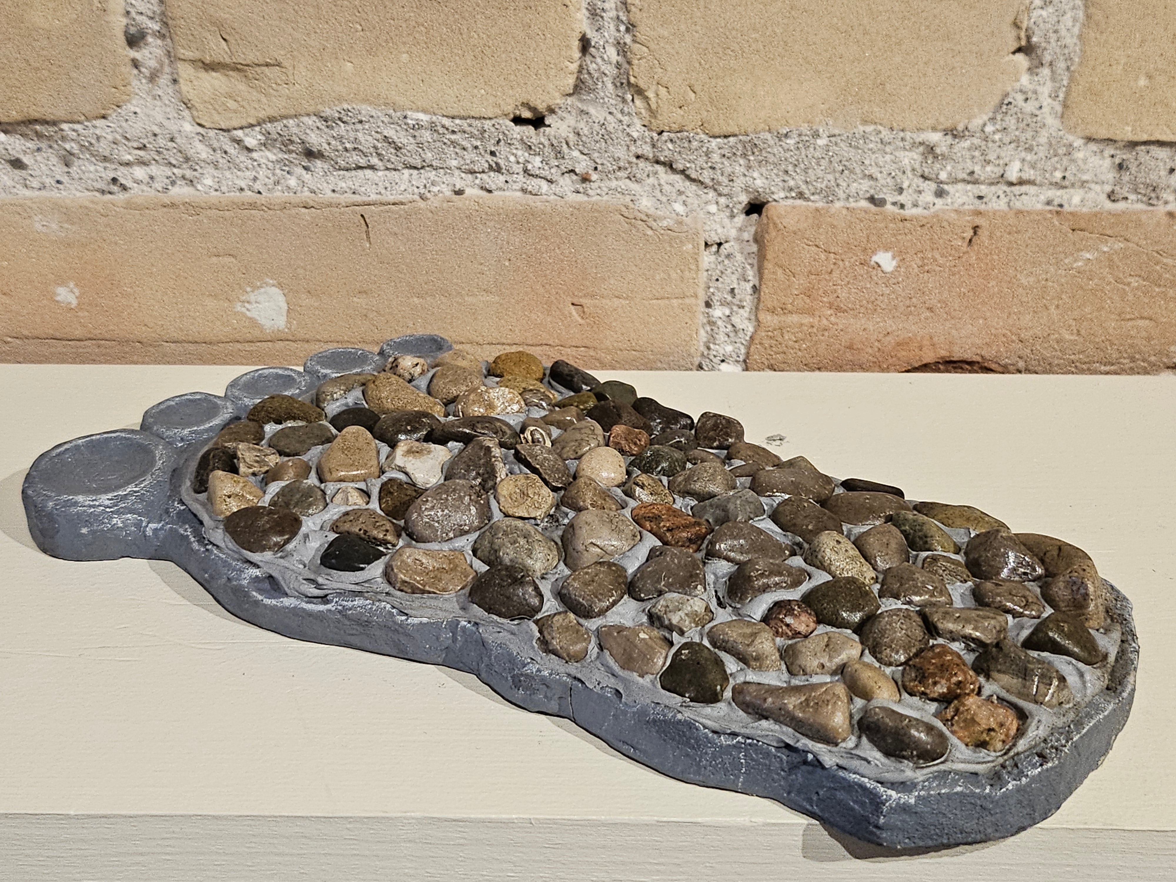 Stepping Stone - Foot Shape - Stone Design - Left and right sold separately