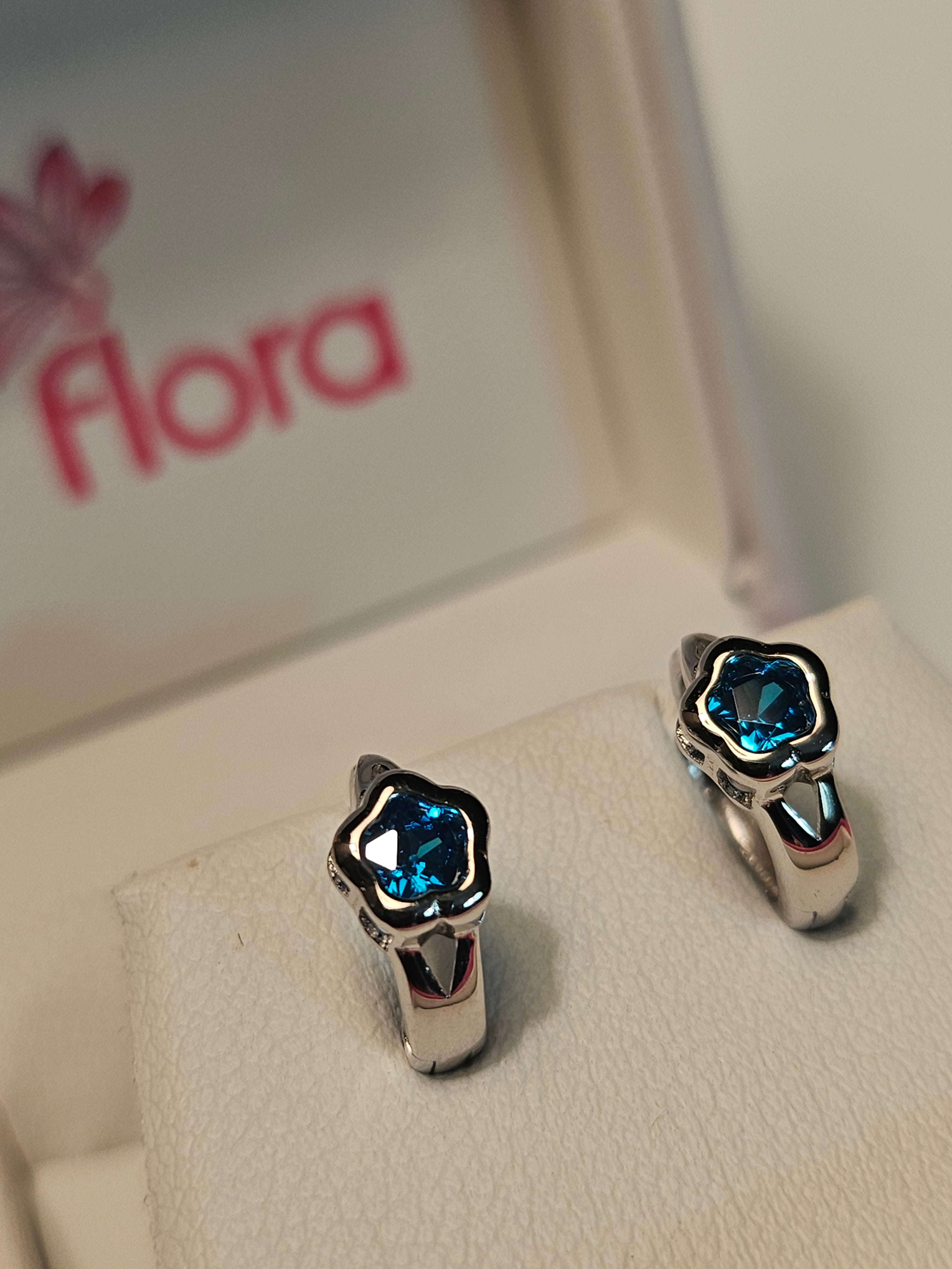 Children's Sterling Silver Earrings - Floral Design