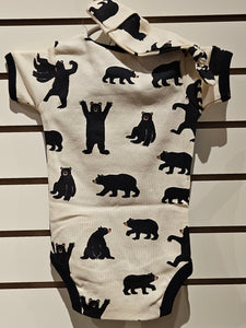 Baby Bodysuit with Hat - Blue - Baby Bear