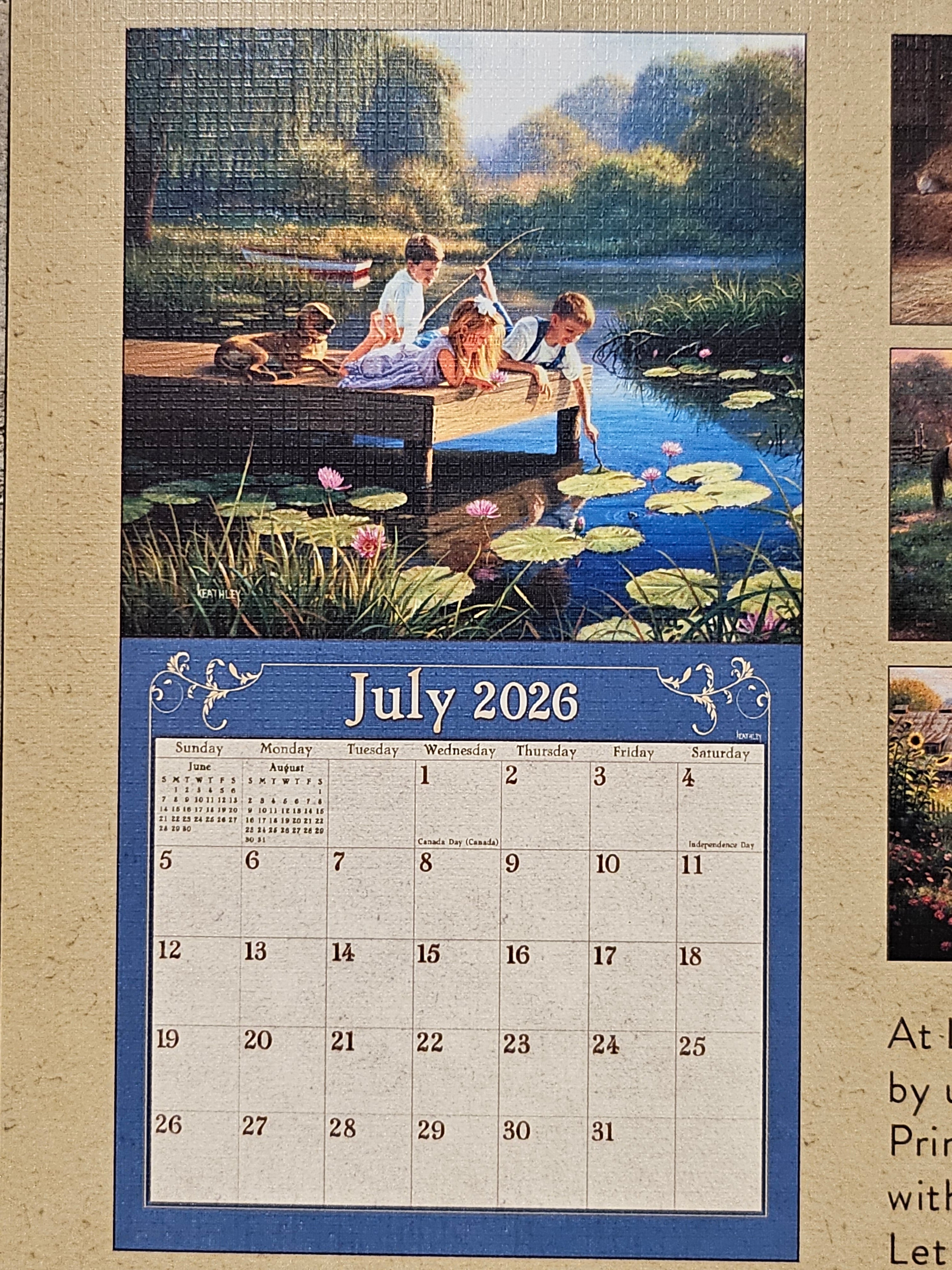 2026 - The Legacy Hometown Calendar - by Mark Keathley - WCA101269