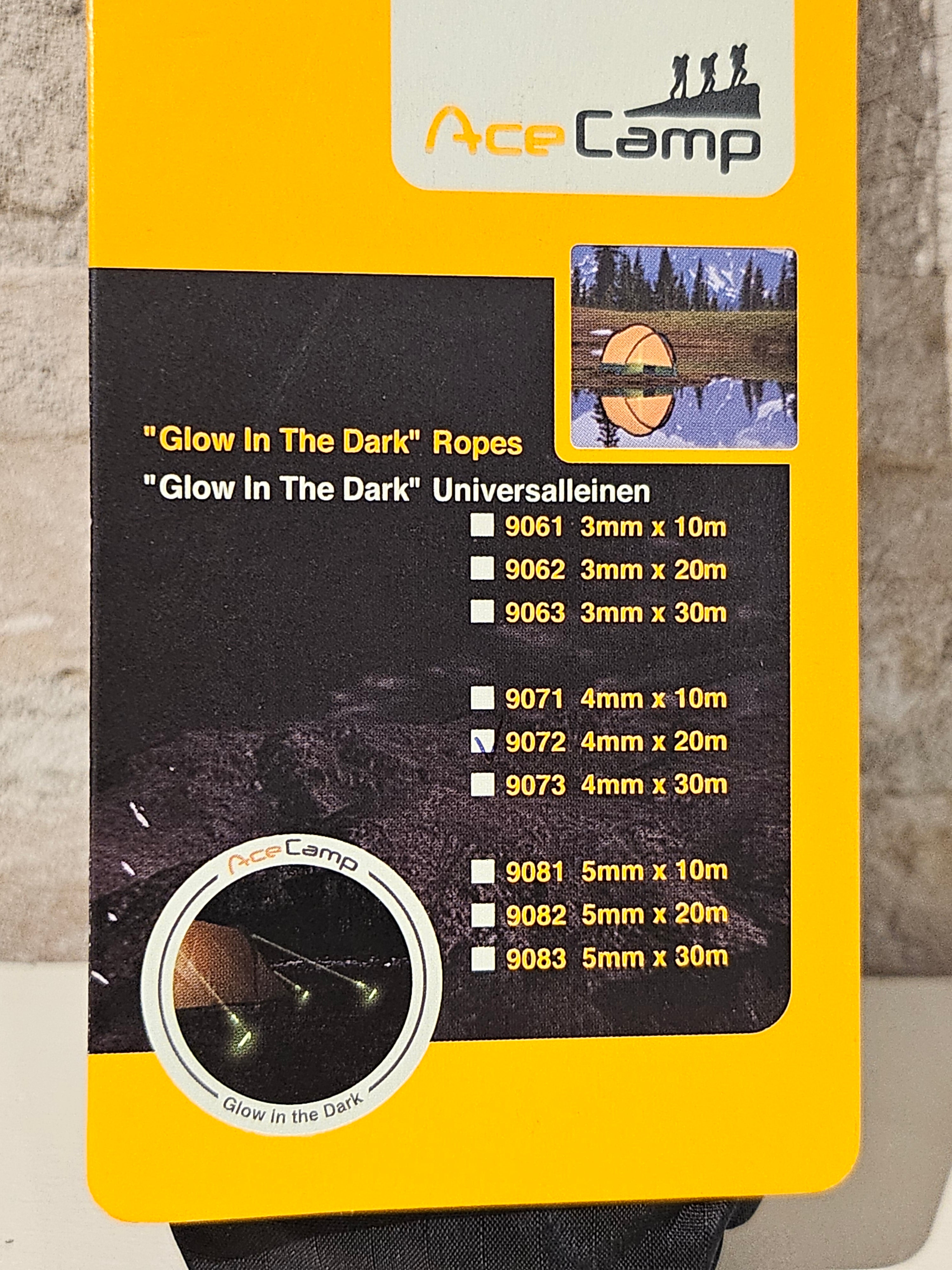 Ace Camp Glow in the Dark Rope - 9072