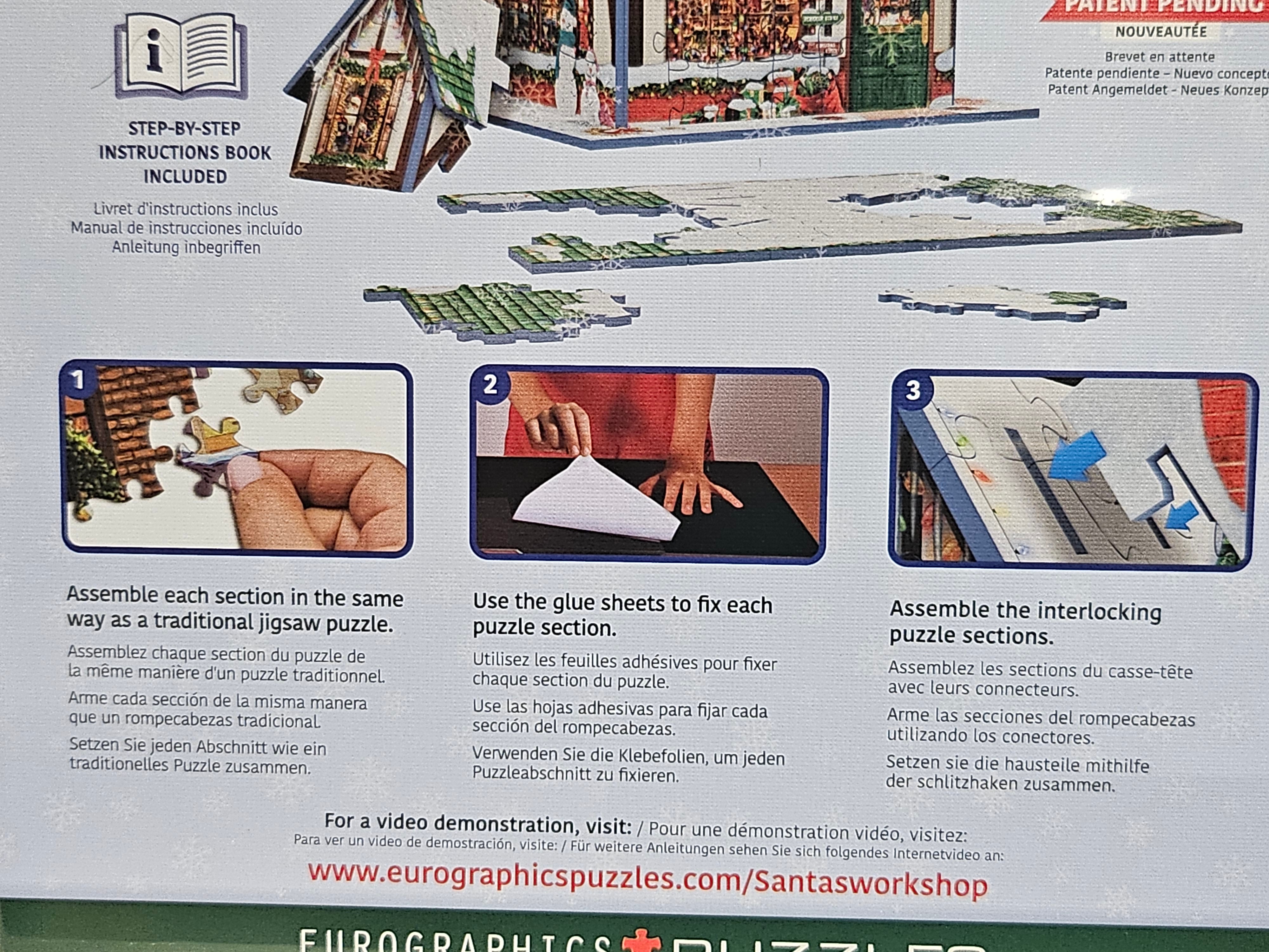 Eurographics Puzzle - 3-D - Santa's Workshop - 323 pieces - 9905-6044
