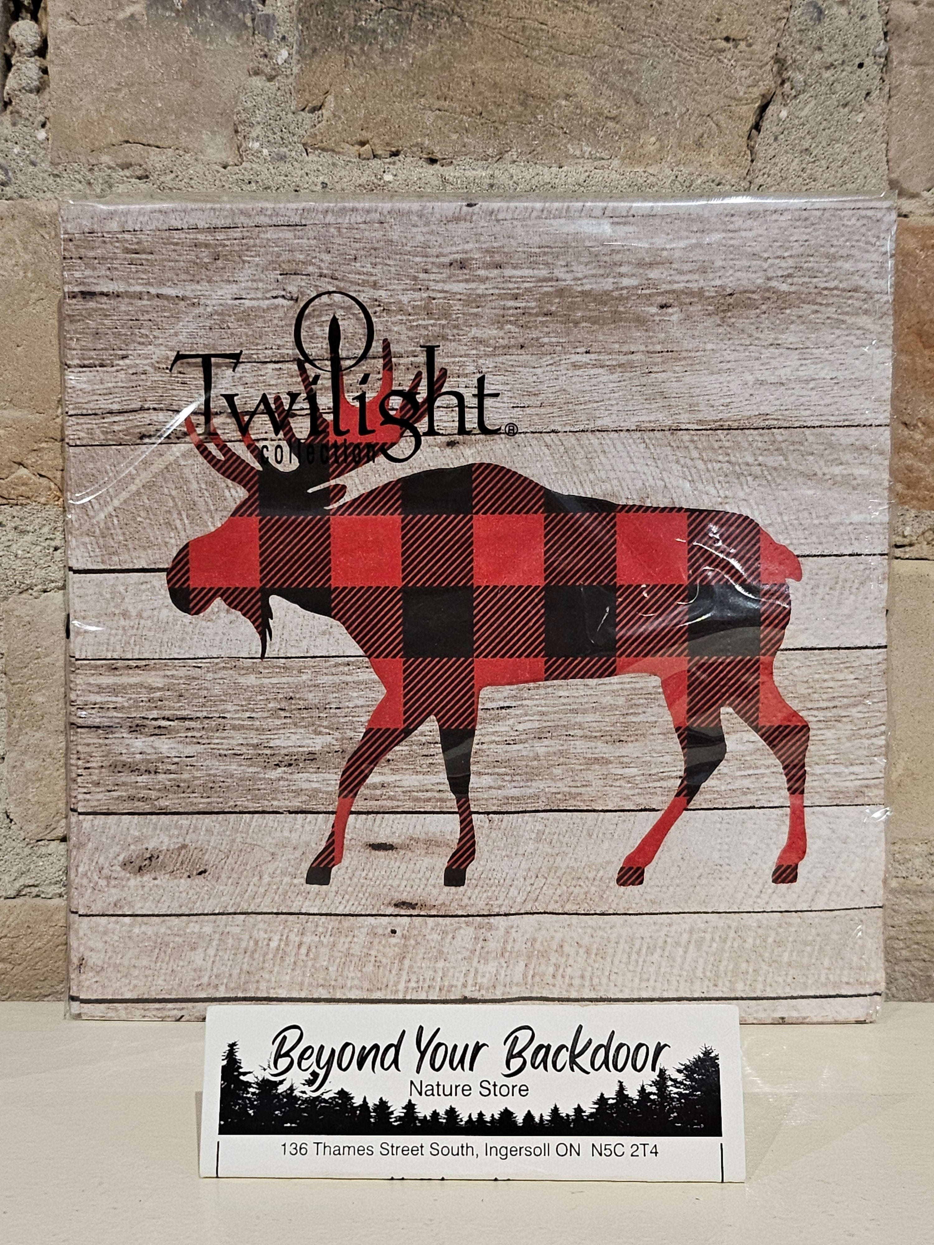 Twilight Collection Napkins - 20 Tissue Luncheon Napkins - Plaid Moose - P1263