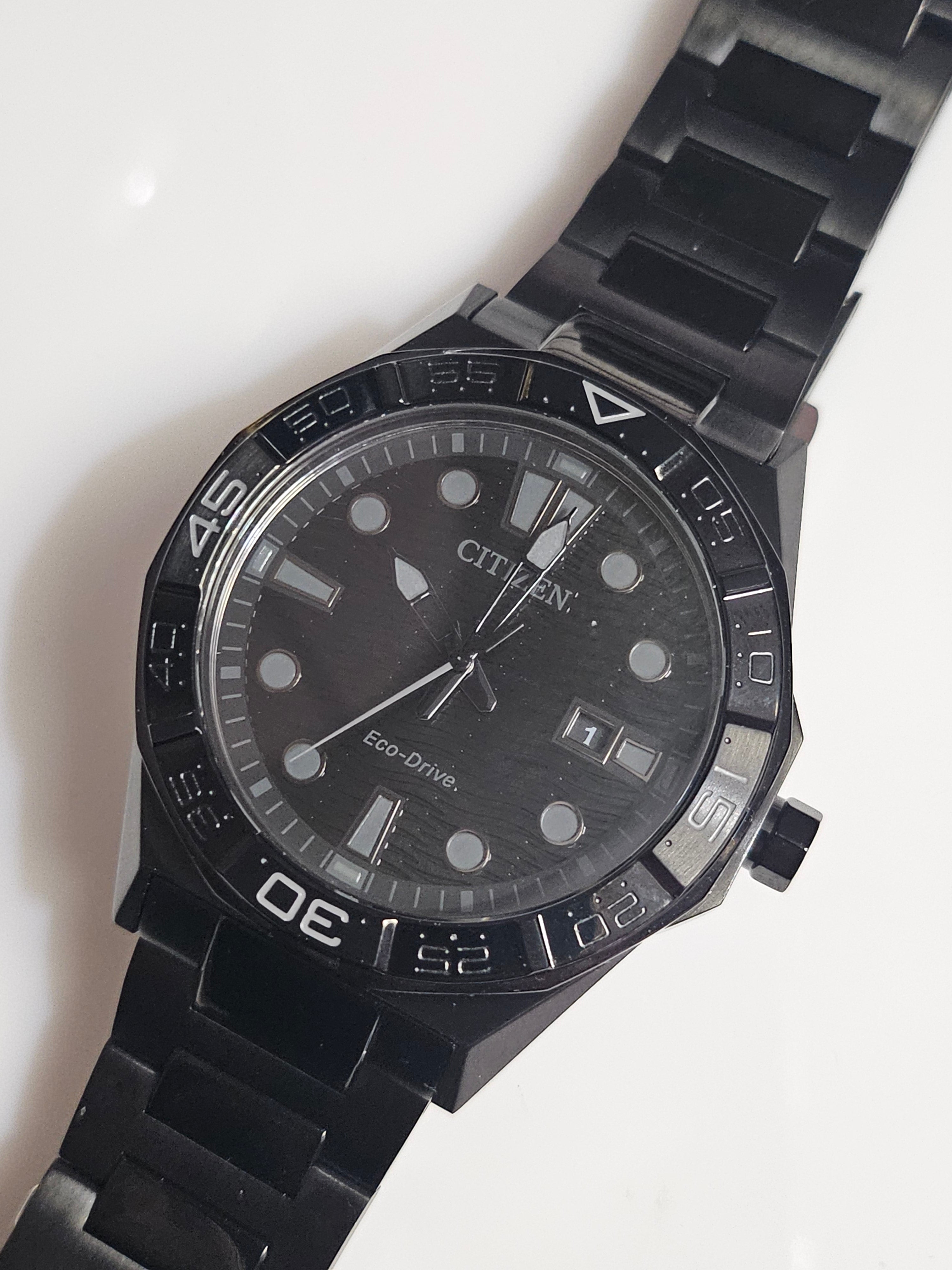 Citizen Eco-Drive Stainless Steel Watch - Black - AW1844-52E - Brycen