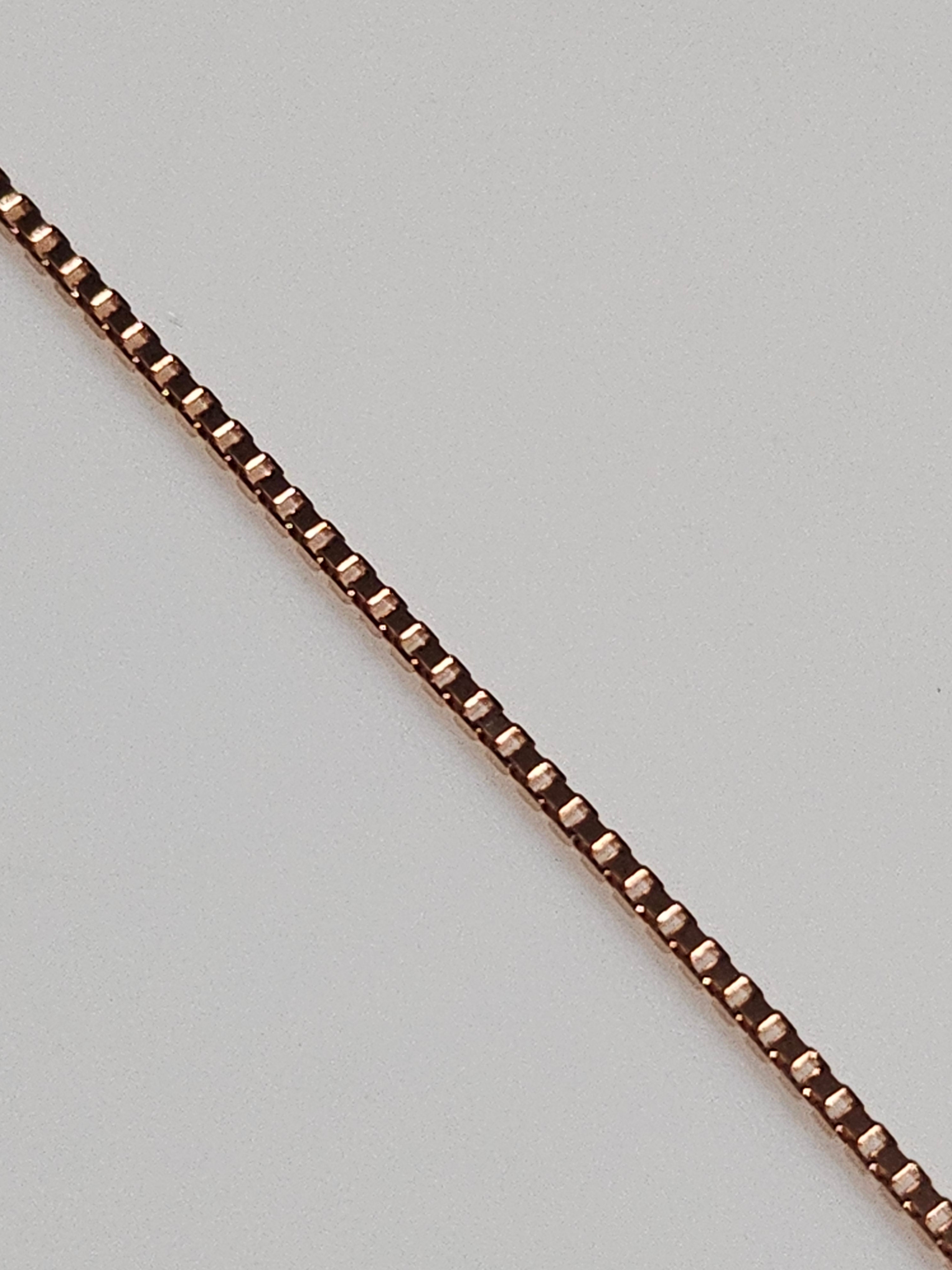 18" 10Kt Rose Gold Box Style Chain