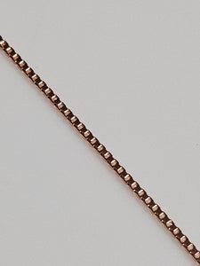 18" 10Kt Rose Gold Box Style Chain