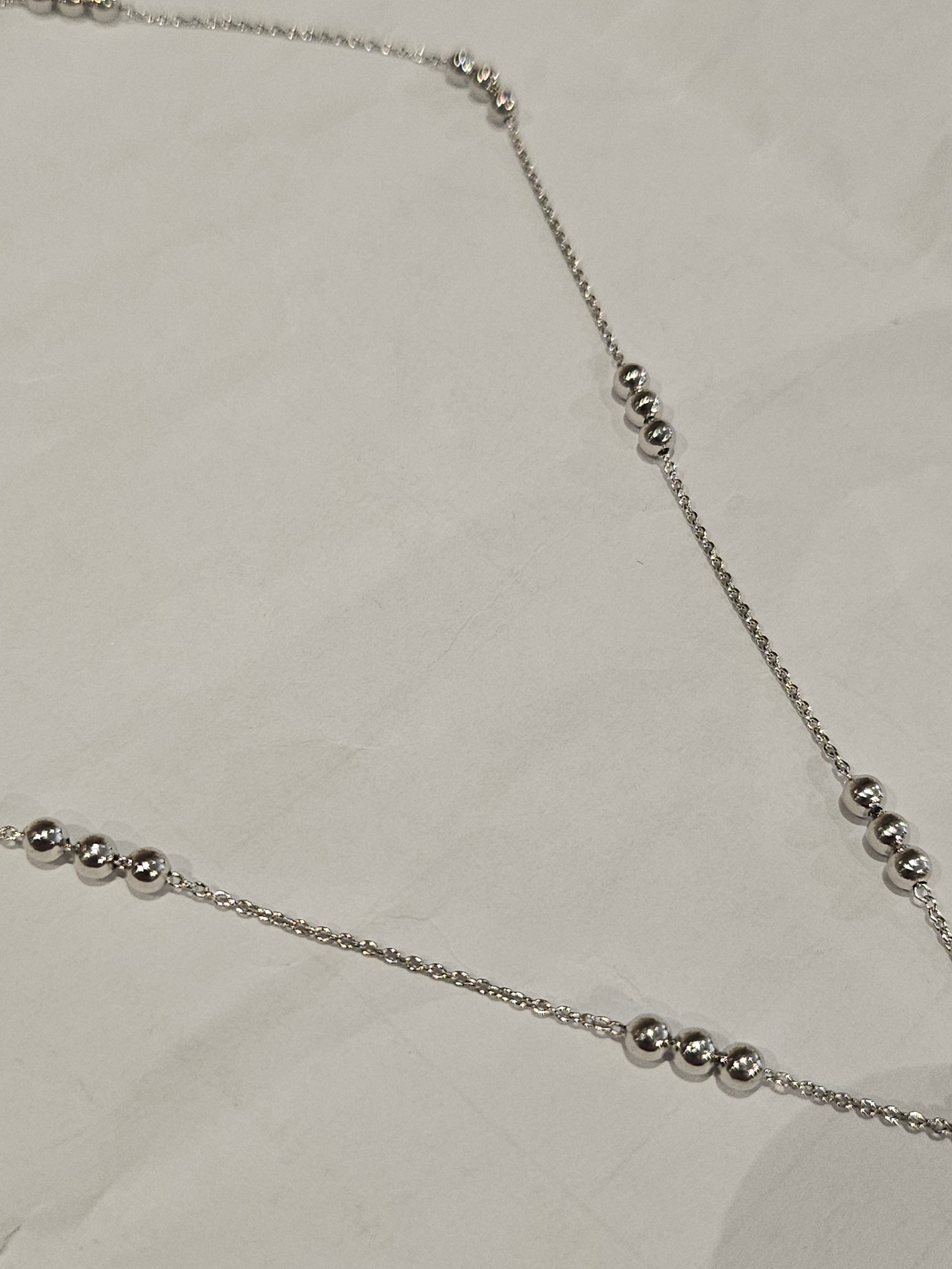 ELLE S/SNecklet - Pearl Drop Chain with Beads - 17 inch with 3 inch extension - Genesis - $239
