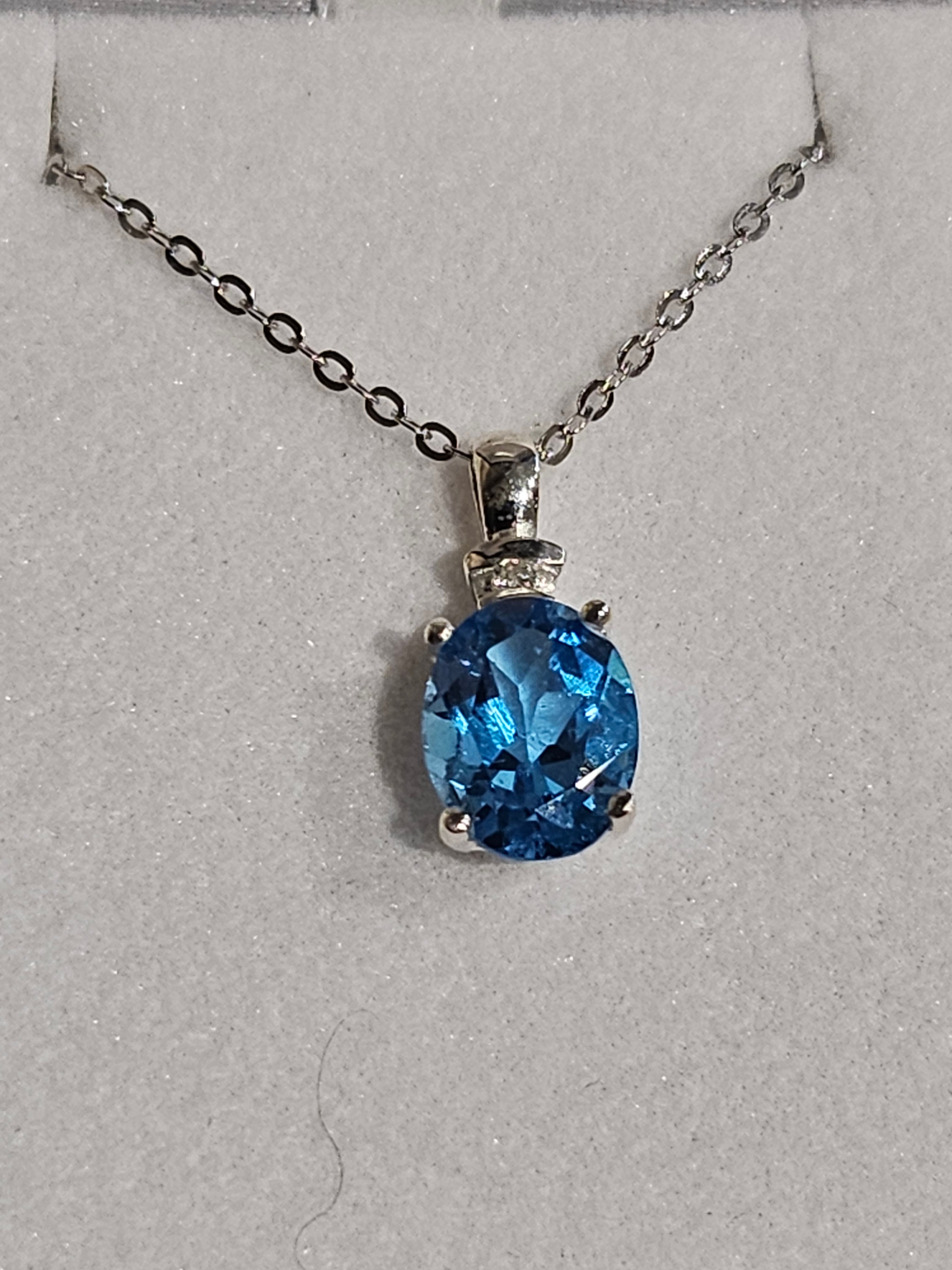 Blue Topaz S/SPendant - PE2363