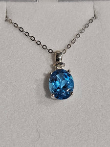 Blue Topaz S/SPendant - PE2363