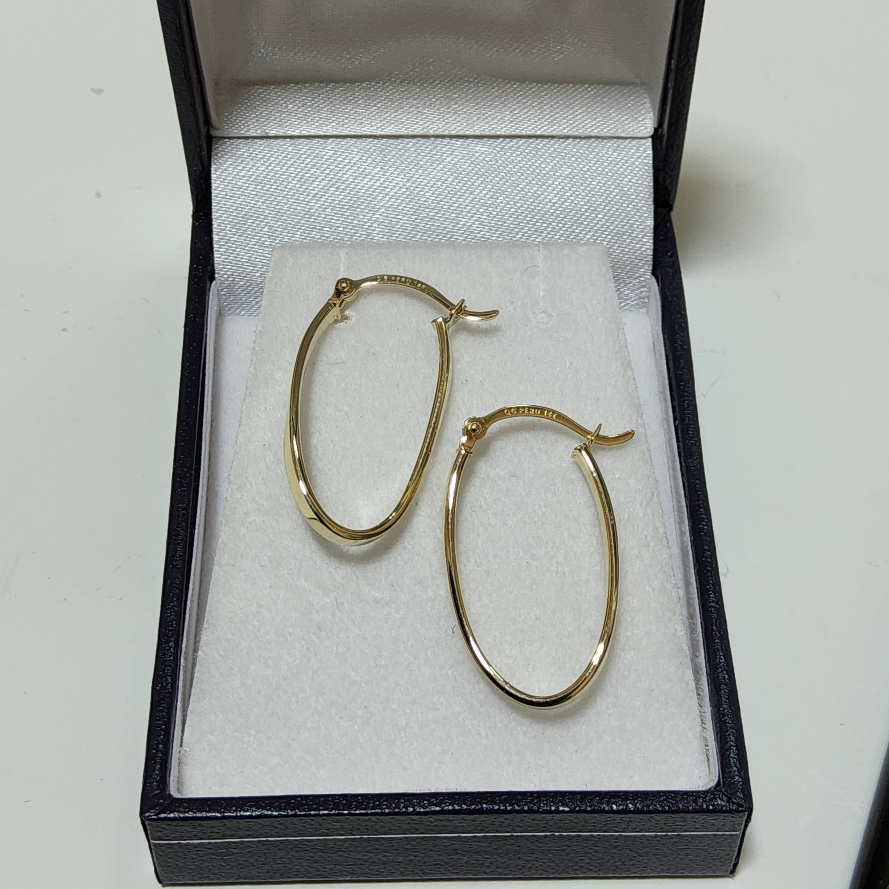 Gold Hoop Earrings - 14Kt - TF1394
