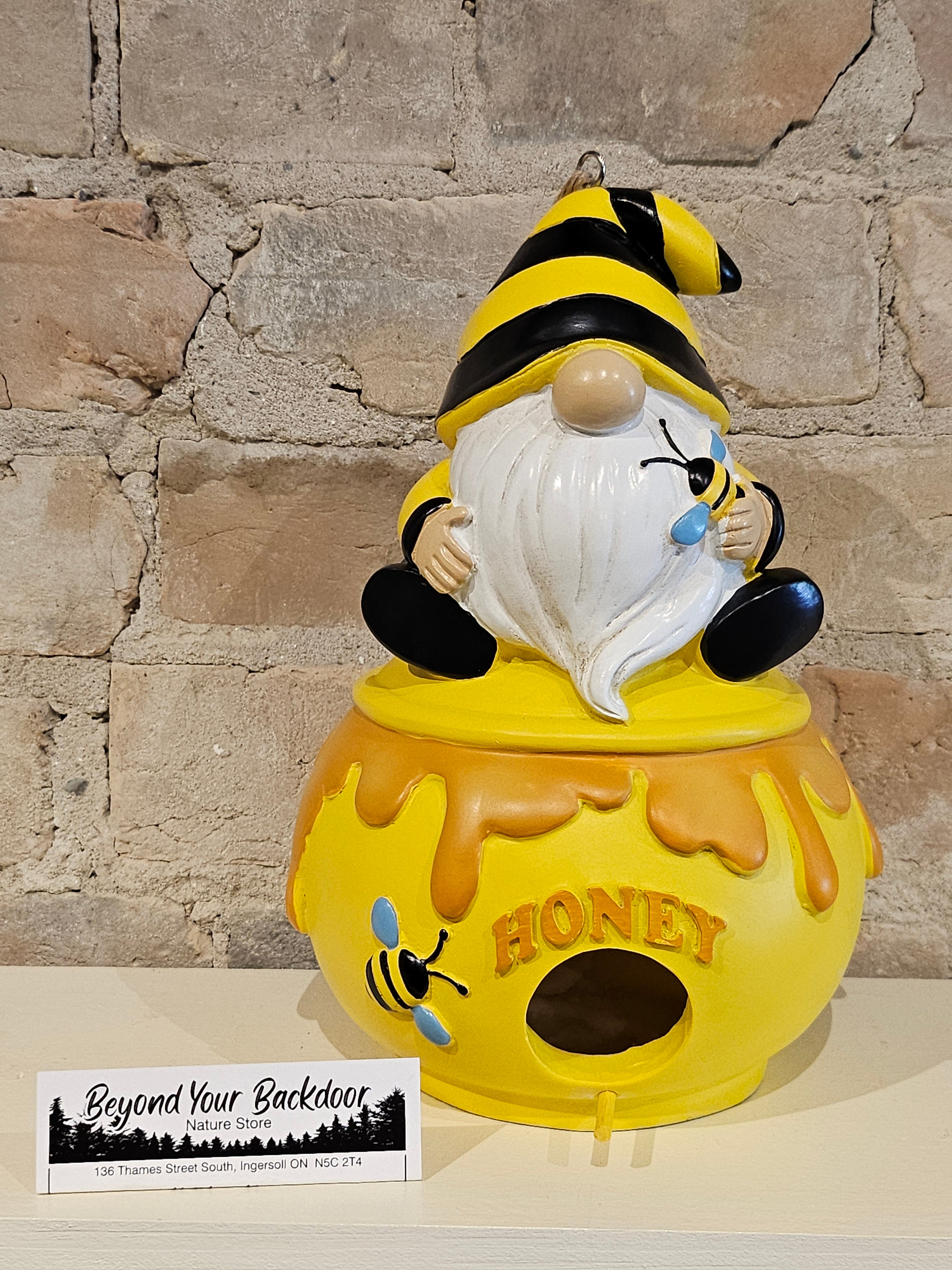 Birdhouse - Decorative - Bee Gnome on Honey Pot - 10280