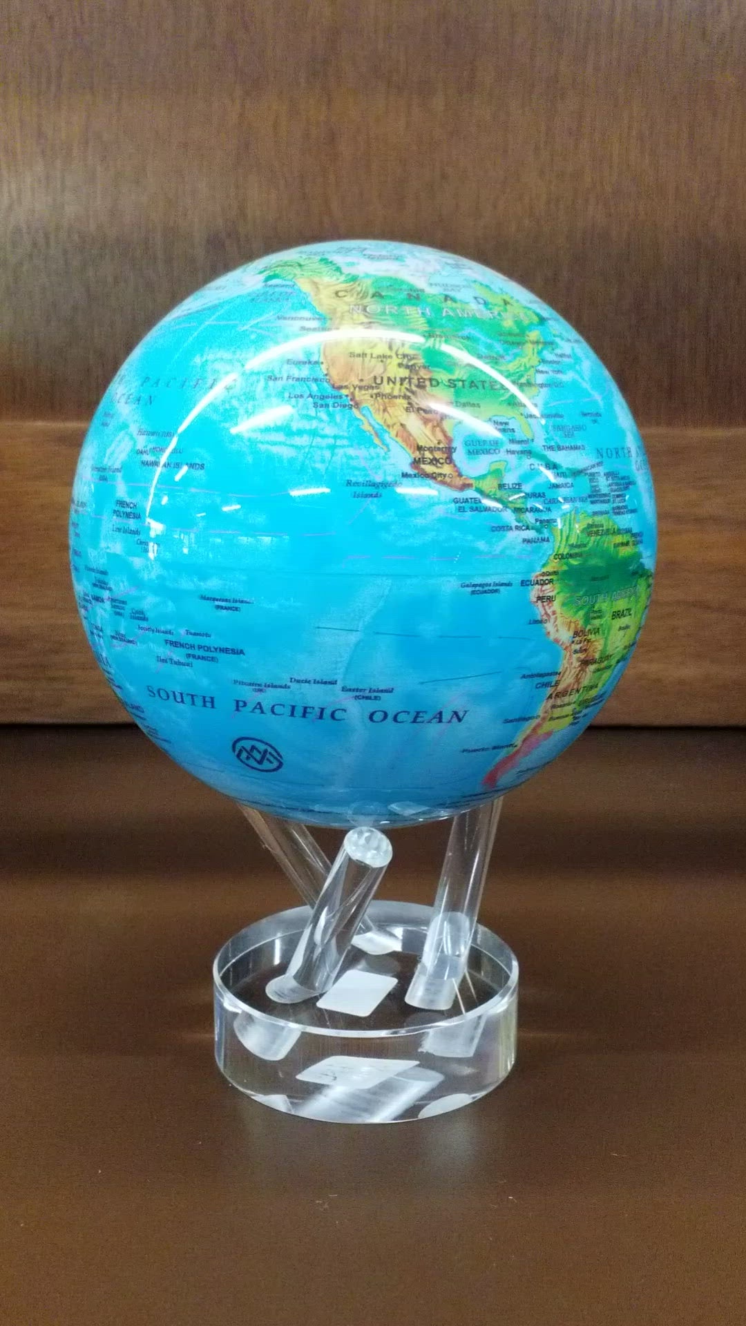 Mova Motion Globe - Earth Political Map - Blue MG-45-BOE