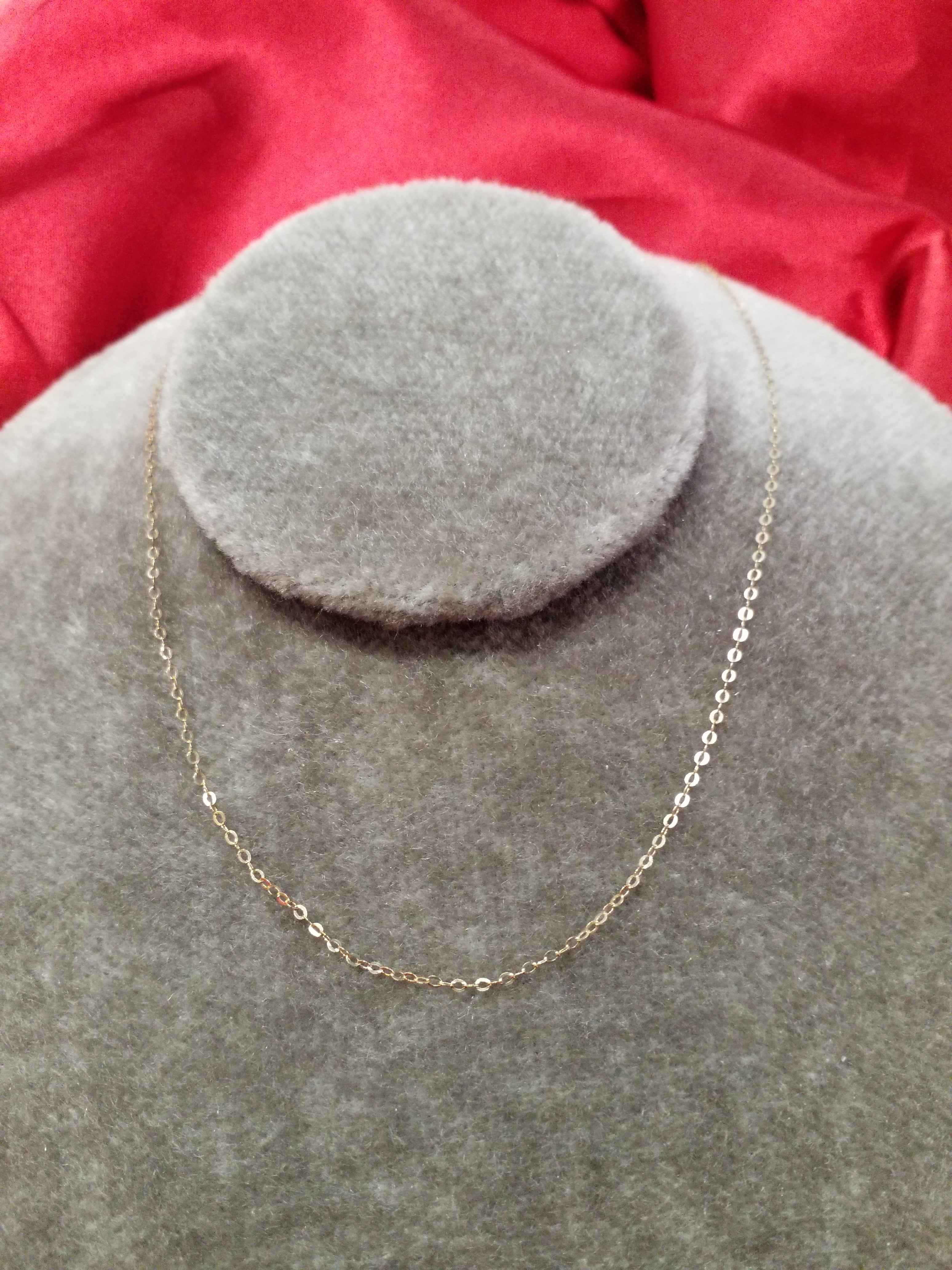 18" 10Kt Yellow Gold Link Style Chain