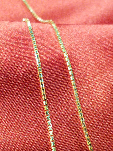 24" 10Kt Yellow Gold Box Style Chain