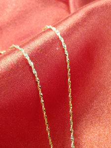 20" 10Kt Yellow Gold Singapore Style Chain
