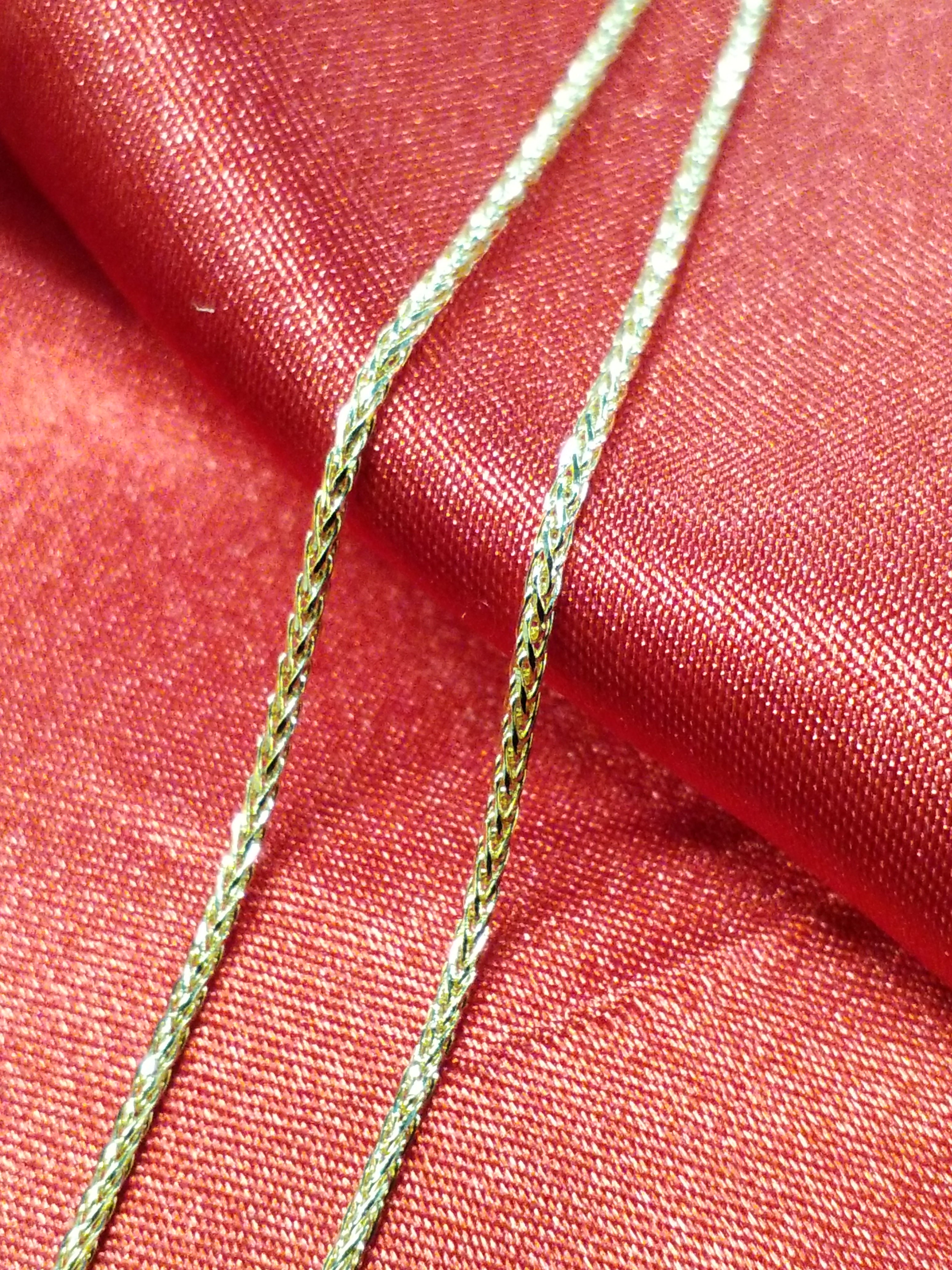 18" 10Kt Yellow Gold Wheat Style Chain
