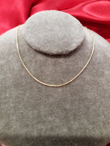 18" 10Kt Yellow Gold Wheat Style Chain