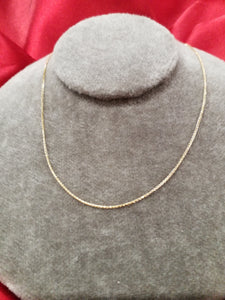 20" 10Kt Yellow Gold Wheat Style Chain