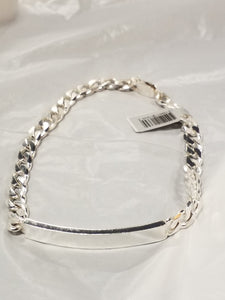 Sterling Silver ID Bracelet - Men's