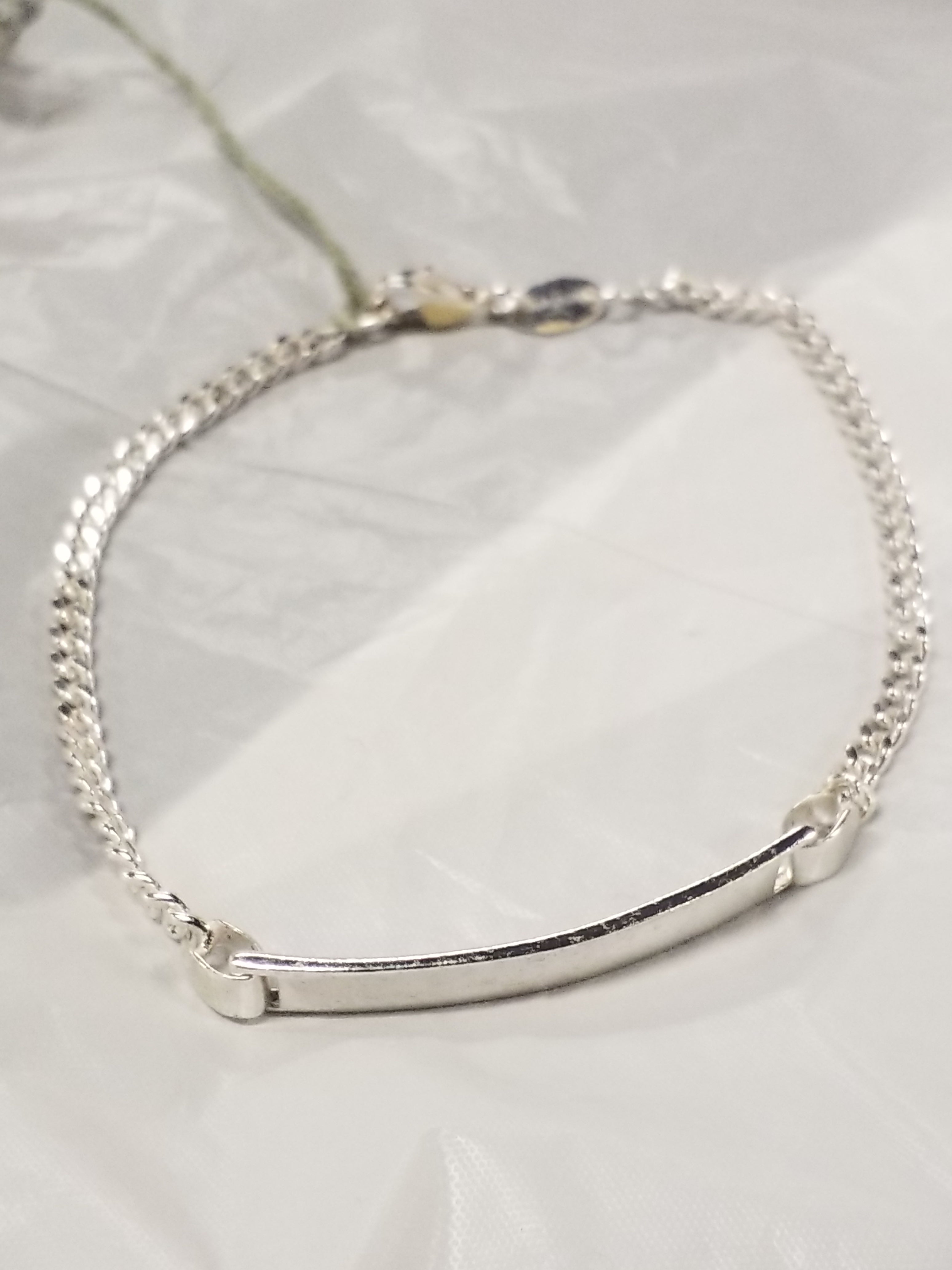 Sterling Silver ID Bracelet - Ladies