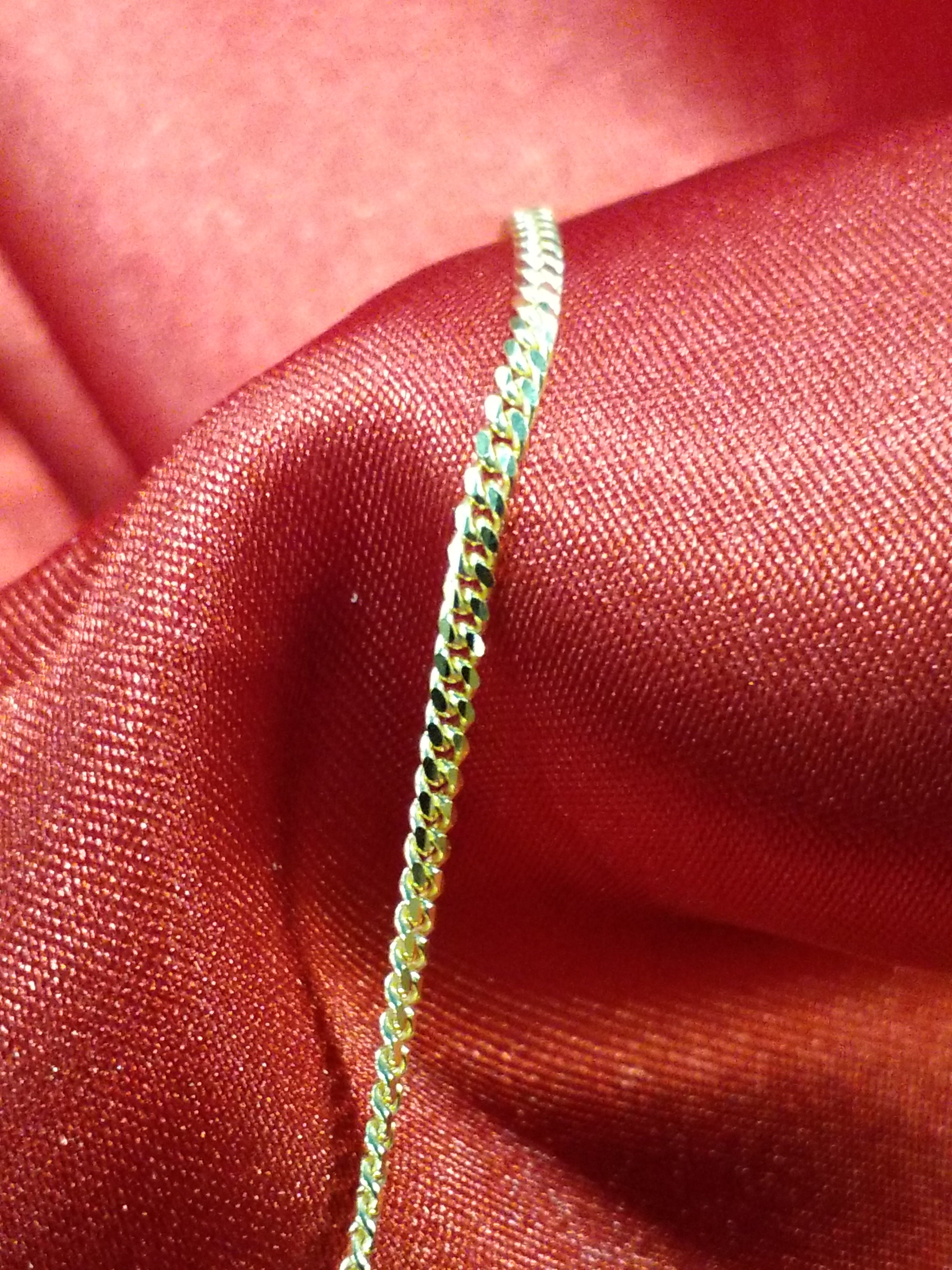 10Kt Yellow Gold Curb Style Anklet