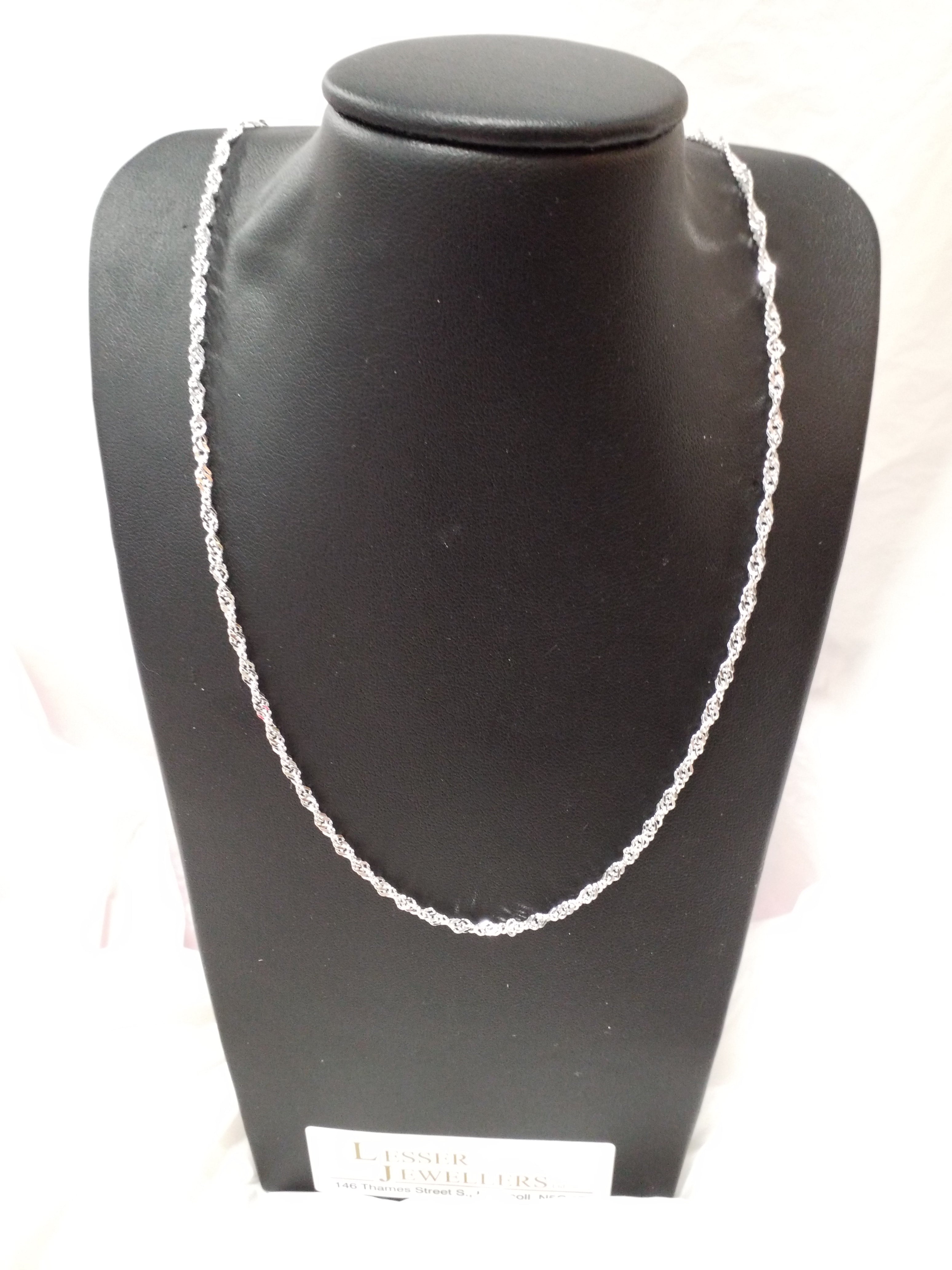20" Sterling Silver S/SChain Singapore Style