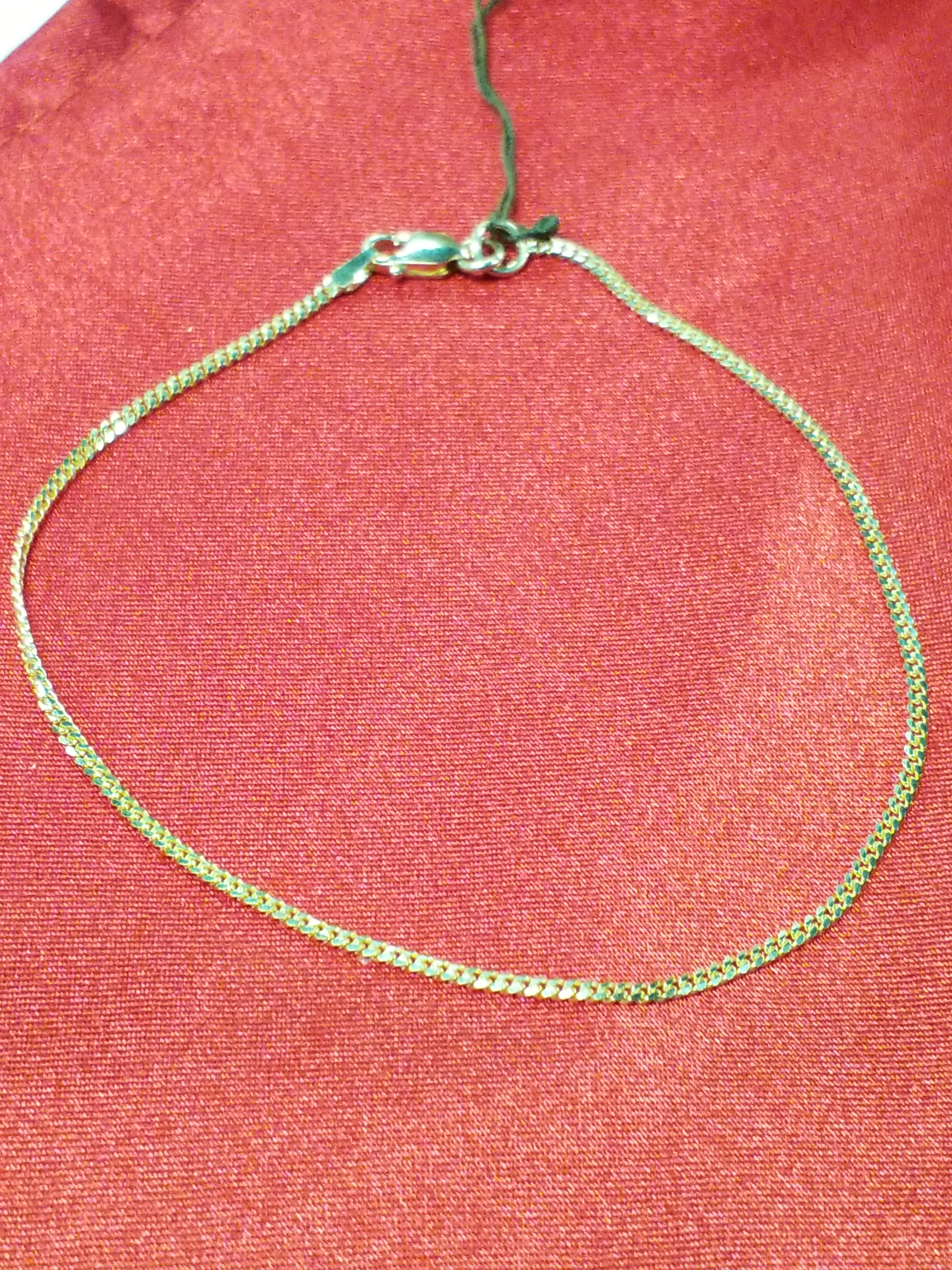 10Kt Yellow Gold Curb Style Anklet