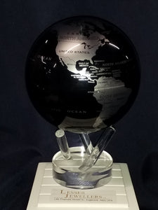 Mova Motion Globe - Earth in Silver and Black MG-45-SBE