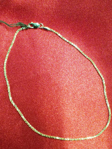10Kt Yellow Gold Wheat Style Anklet