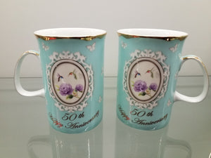 Mug Set - 50th Happy Anniversary (2 piece)