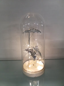 Table Decoration Light up - Silver Butterflies