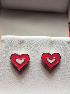 Children's Sterling Silver Earrings - Hearts