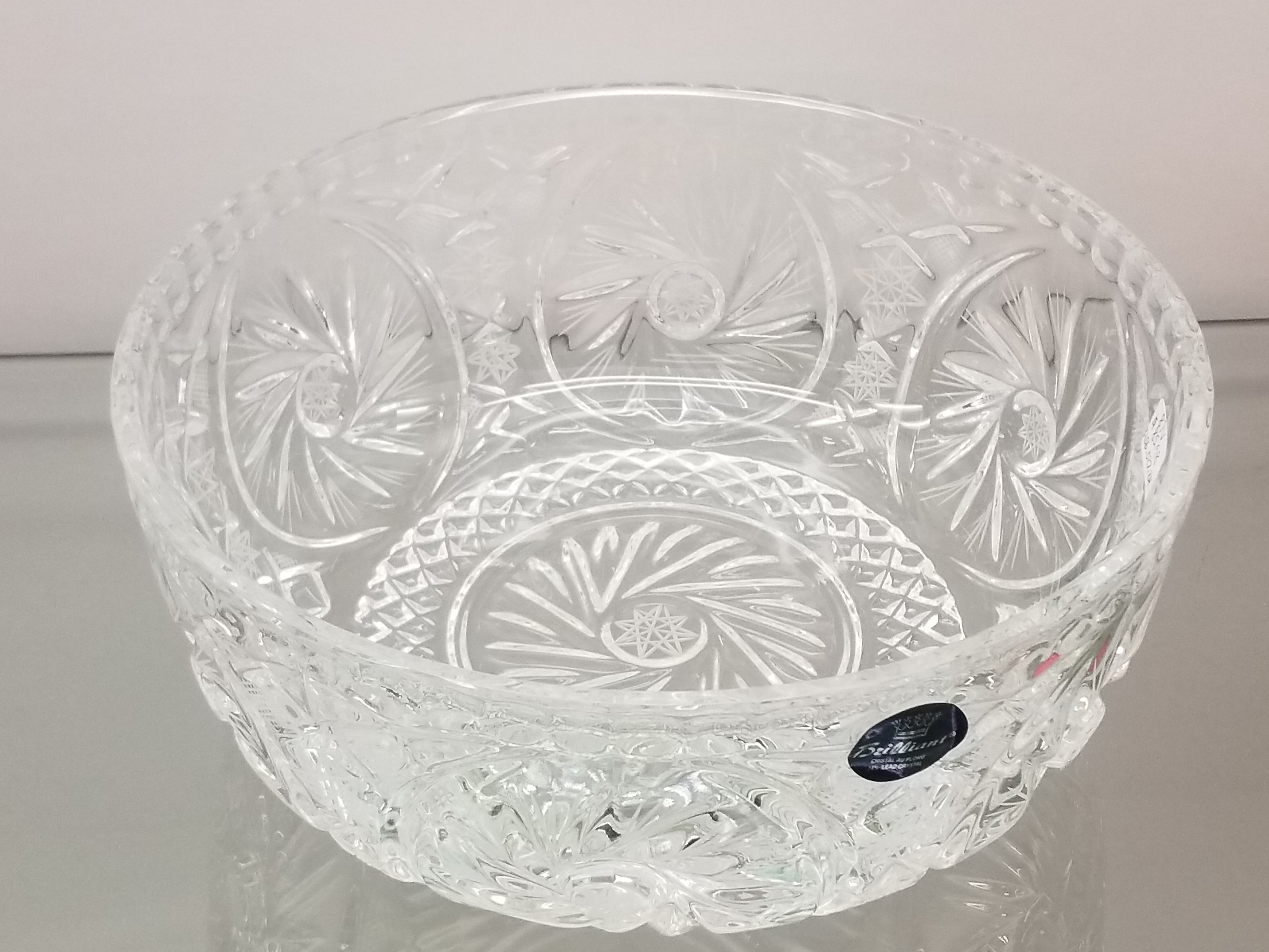 Crystal Bowl - Pinwheel Pattern
