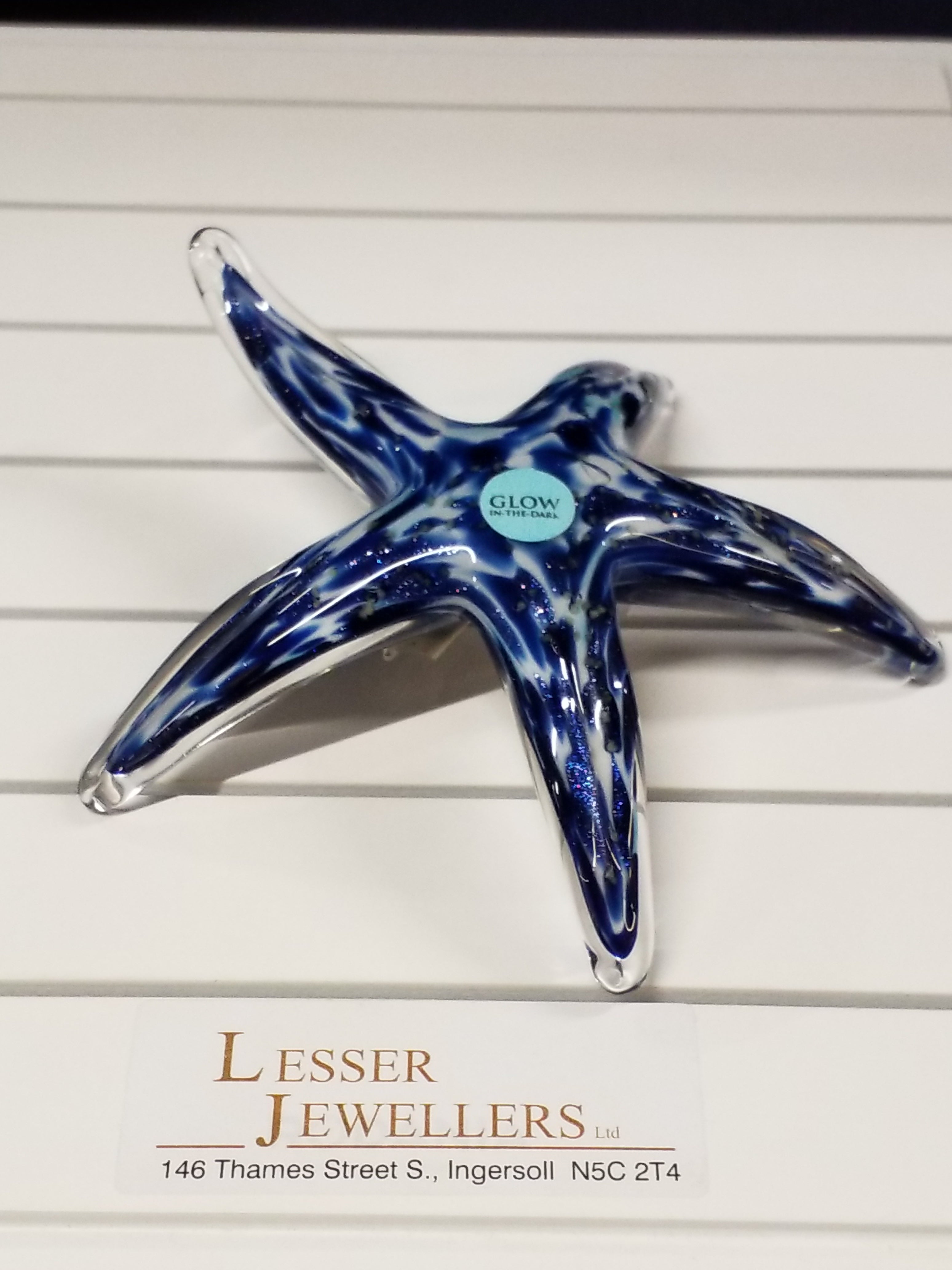 Glass Figurine - Starfish - Glows in the dark