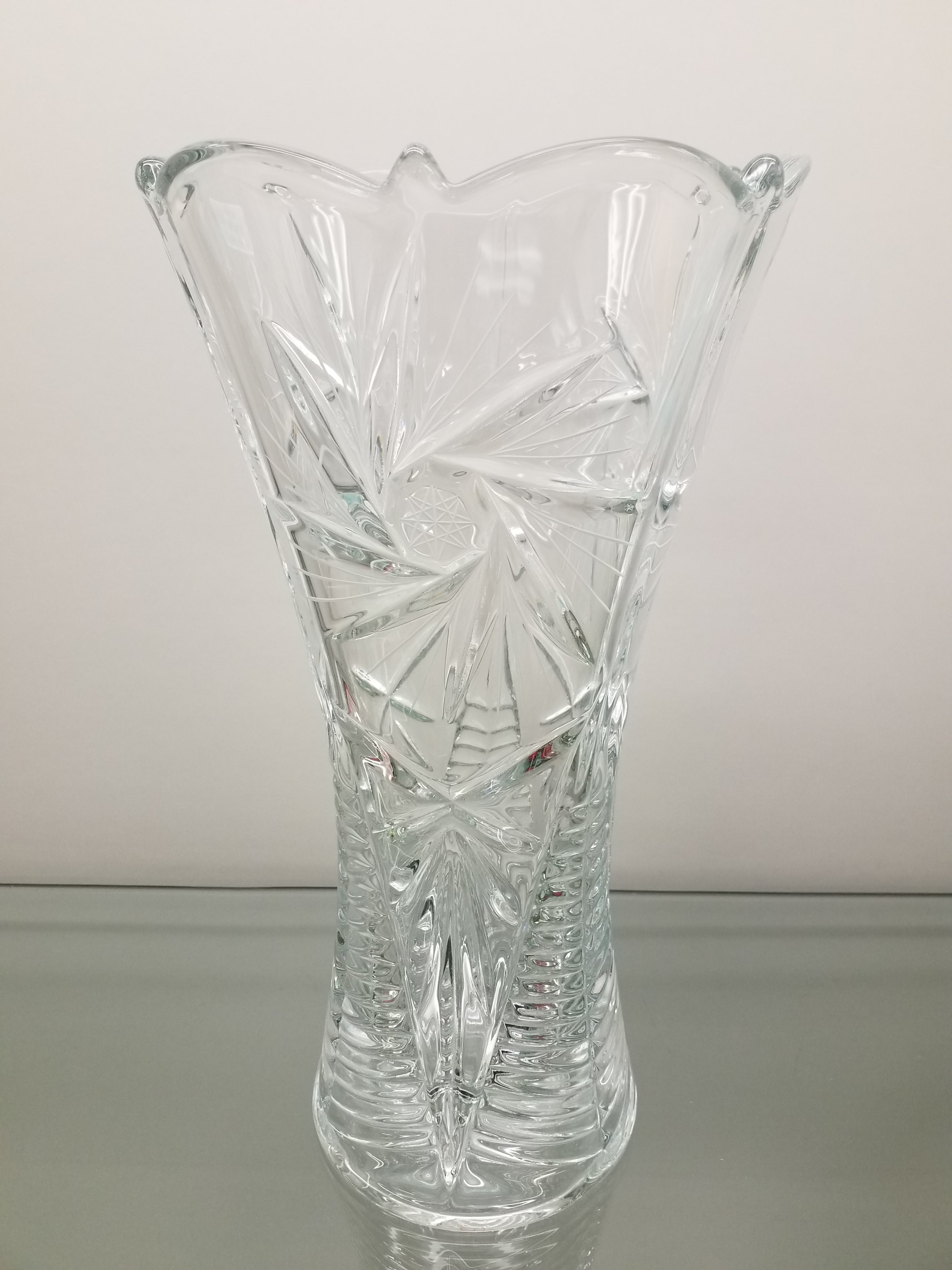 Crystal Vase - Pinwheel Pattern