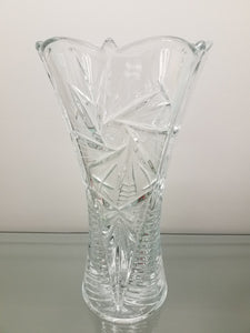 Crystal Vase - Pinwheel Pattern