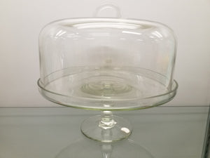 Glass Covered Cake Plate