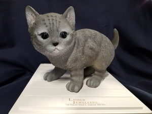 Cat Figurine - Russian Blue Kitten