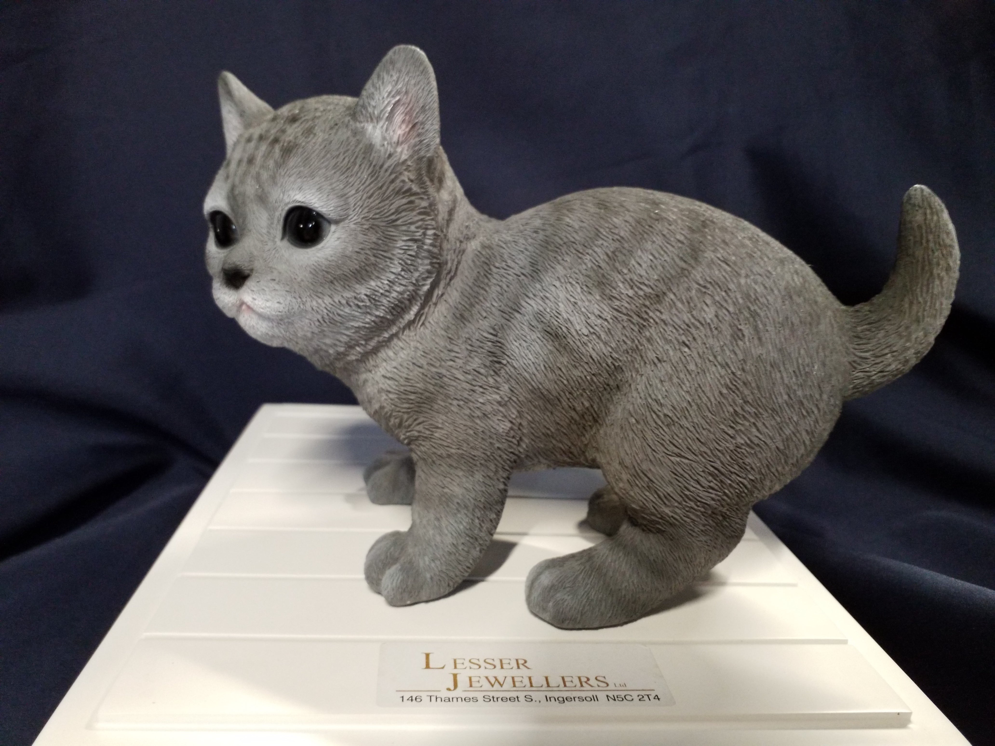 Cat Figurine - Russian Blue Kitten