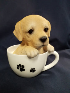 Dog Figurine - Labrador Puppy in Teacup 87706-A