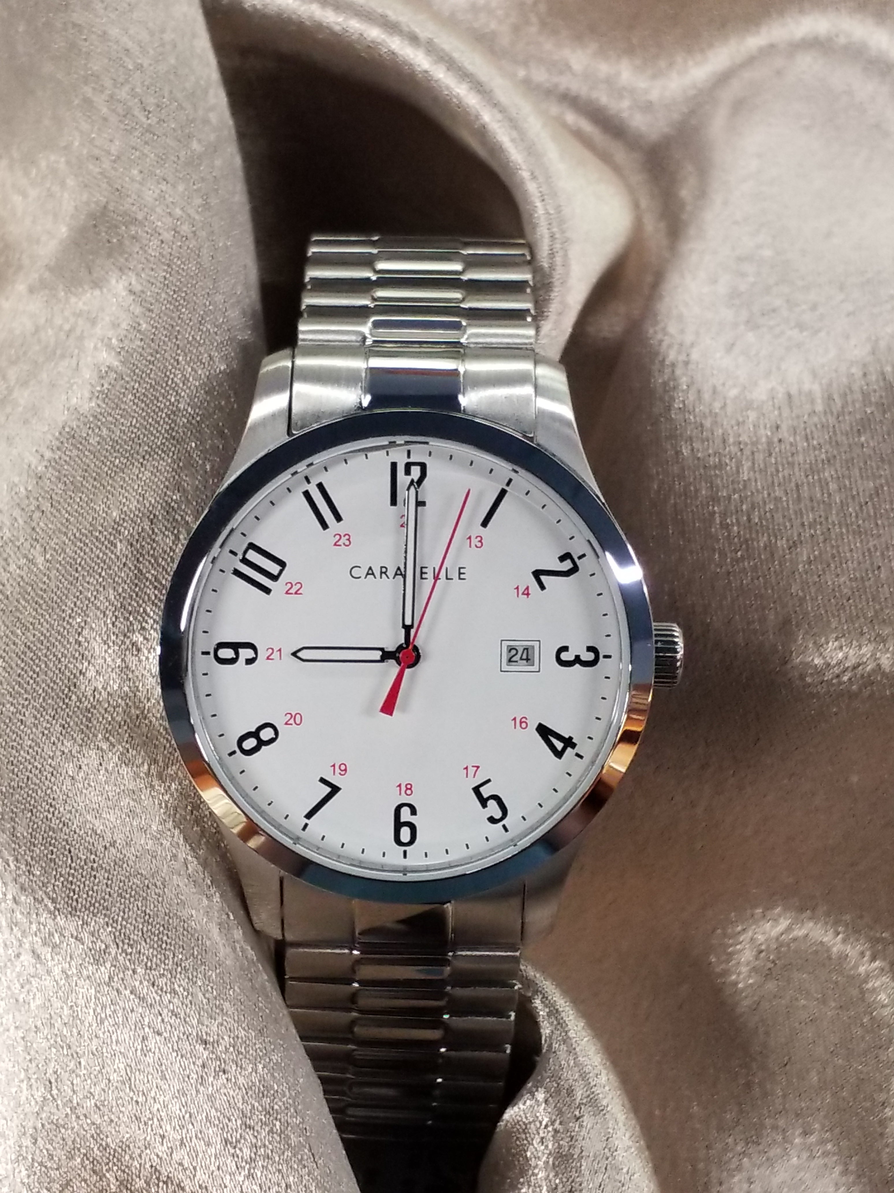 Caravelle Watch - Silver Tone Expansion Band