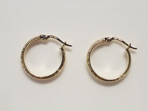 Gold Hoop Earrings 15mm