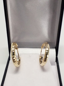 Gold Hoop Earrings 15mm