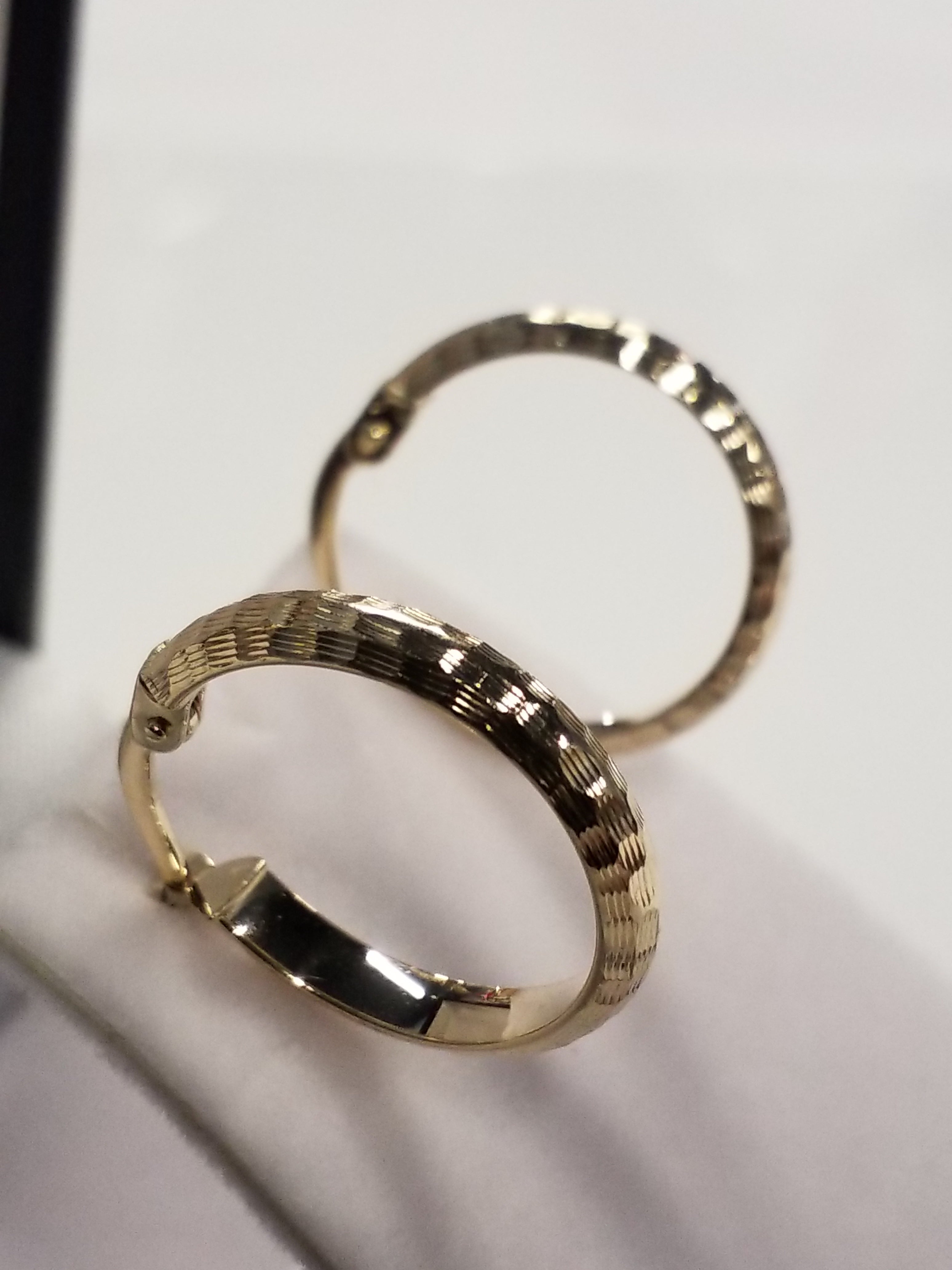 Gold Hoop Earrings 15mm