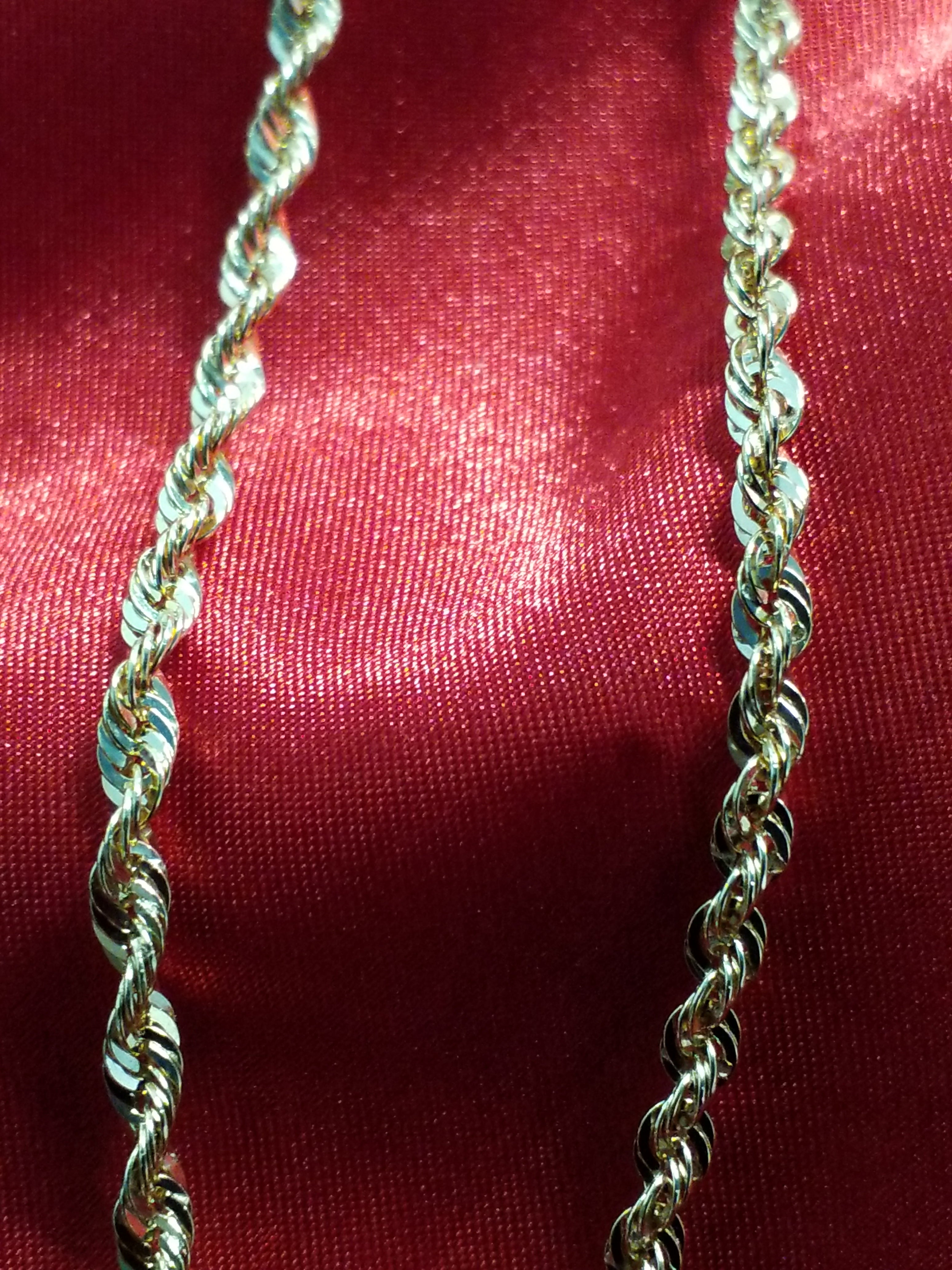 24" 10Kt Yellow Gold Rope Style Chain - In-stock options