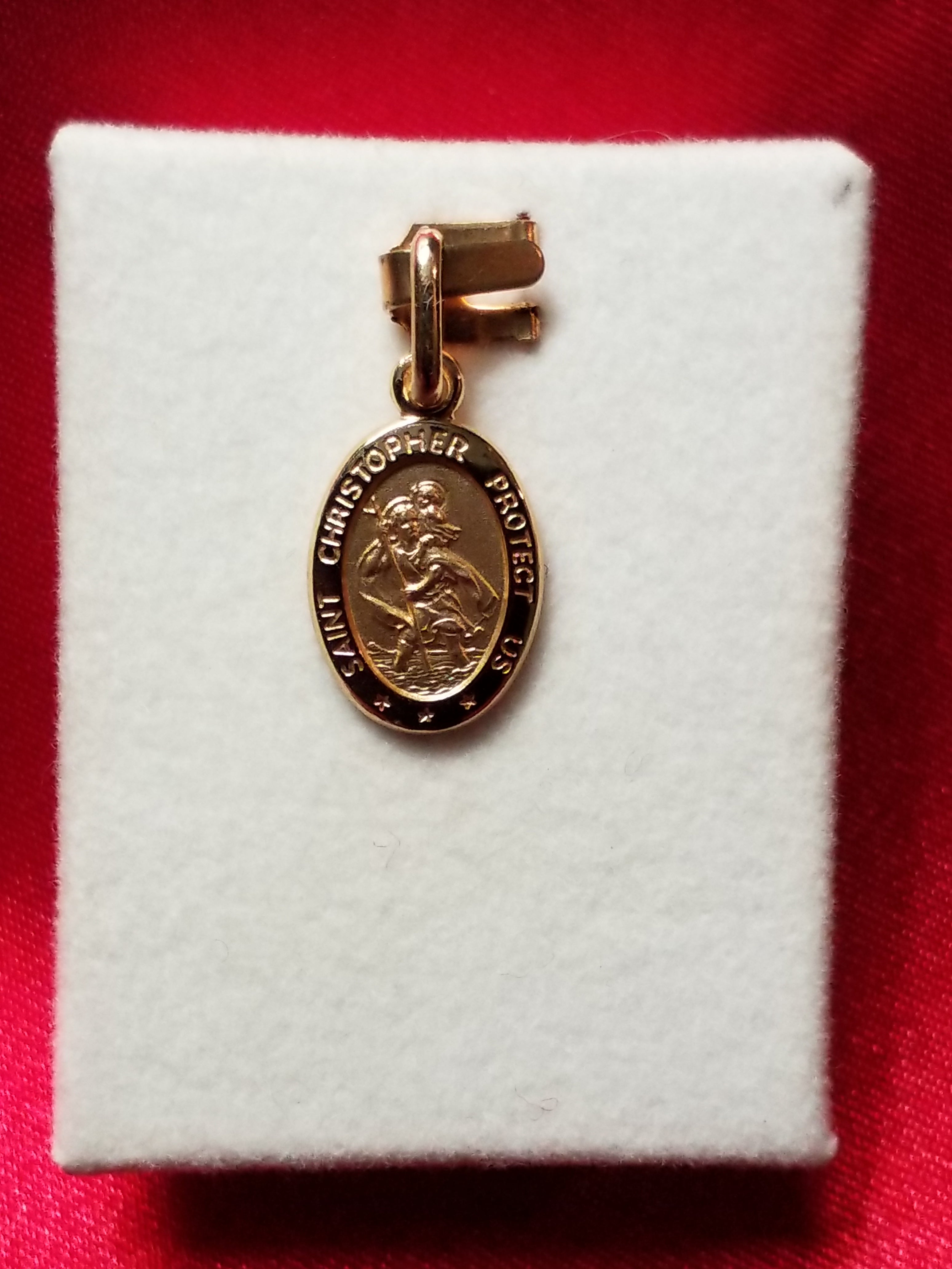 Gold Charm - St. Christopher
