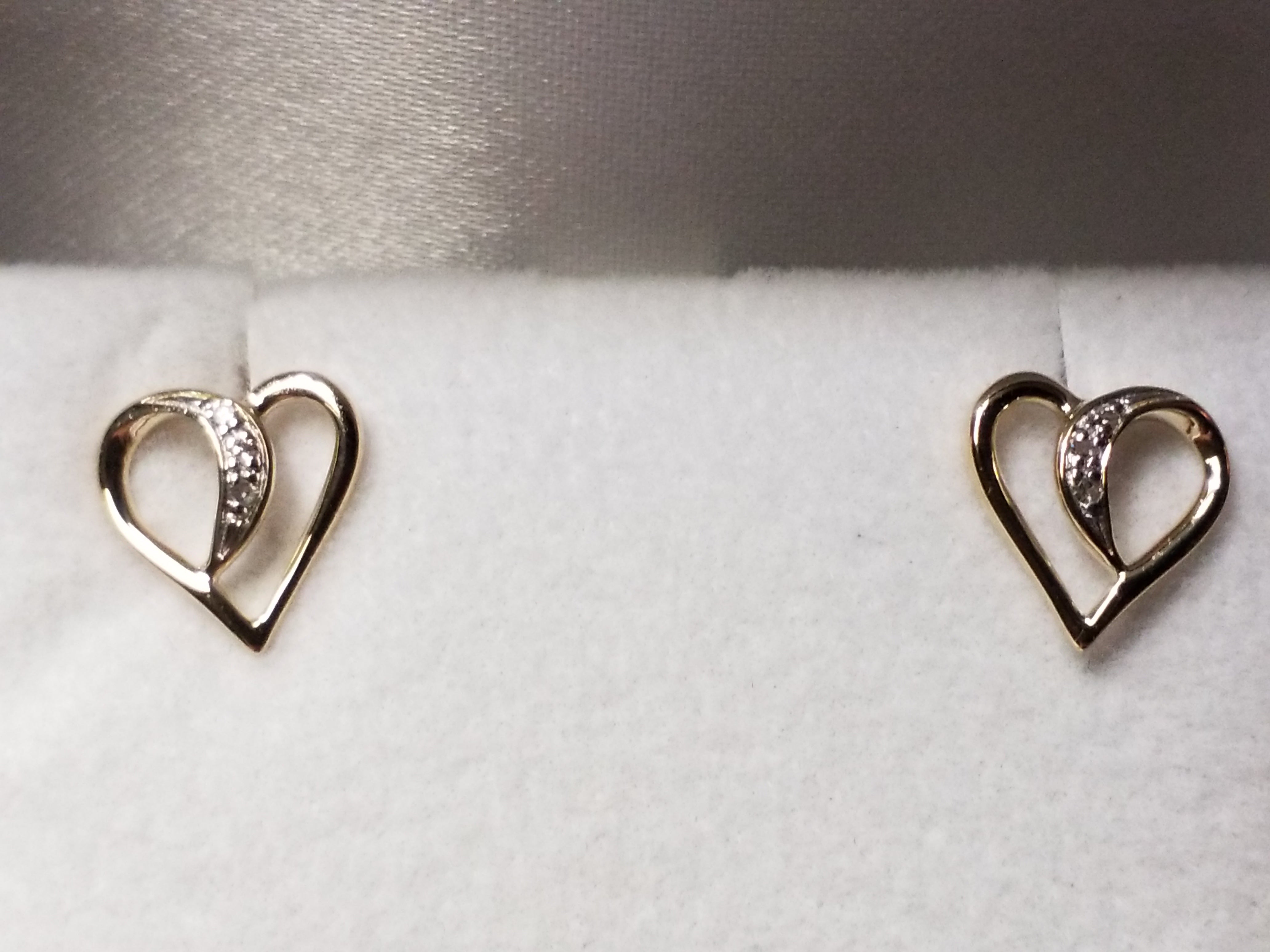Diamond Earrings - Heart
