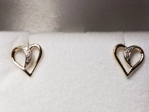 Diamond Earrings - Heart